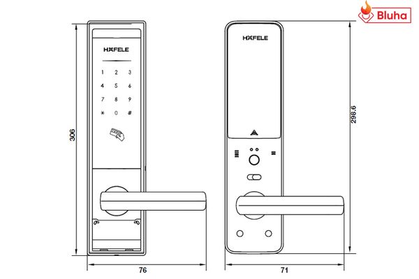 Khóa điện tử Hafele EL8000-TC