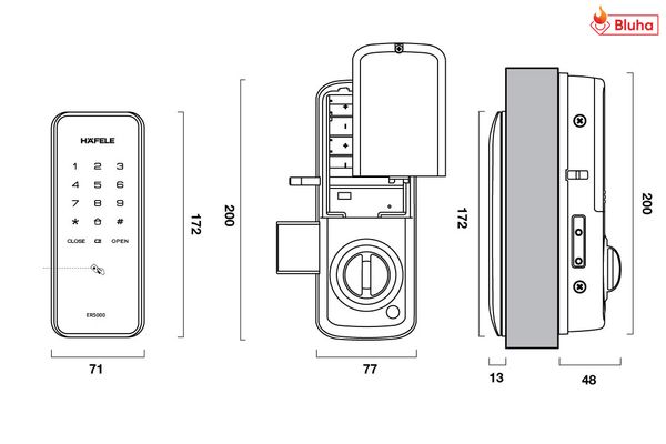 Khóa điện tử Hafele ER5000