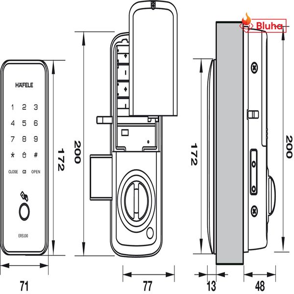 Khóa điện tử Hafele ER5100