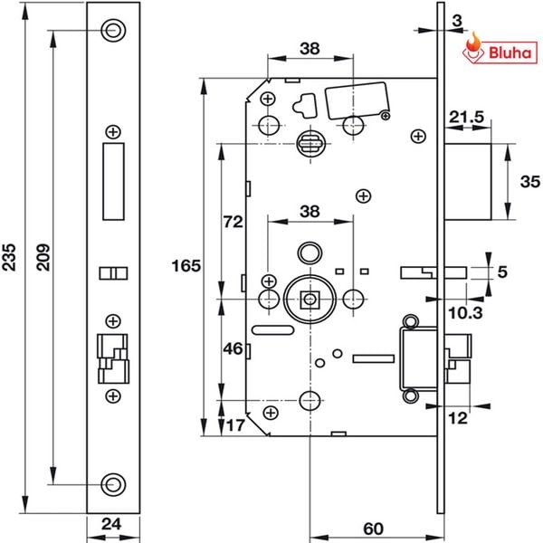Khóa điện tử Hafele PP8100