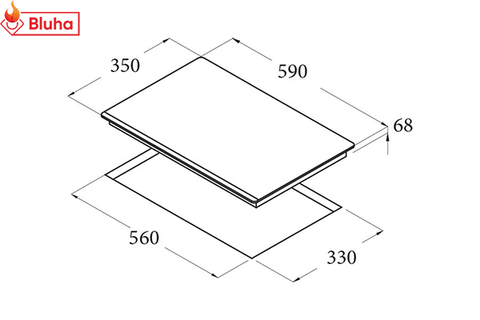 Bếp từ 2 vùng nấu CATA IB 2 PLUS BK ALC phân phối chính hãng