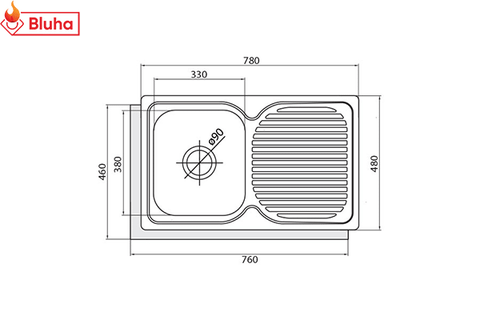 Chậu rửa bát Cata CD-1 ALC phân phối chính hãng