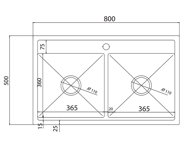 Chậu rửa bát Grob GV304-8050B