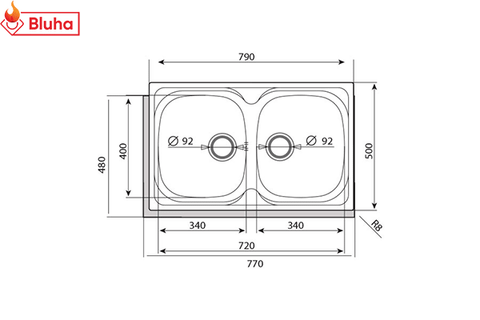 Chậu rửa bát Cata C-2 ALC phân phối chính hãng