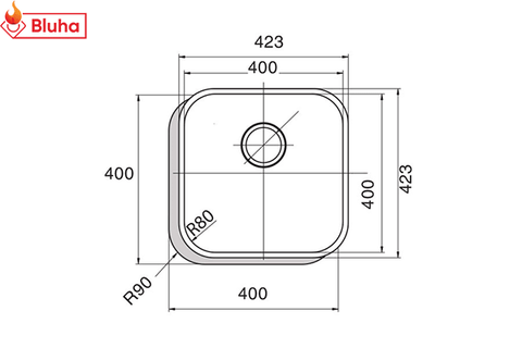 Chậu rửa bát Cata CBP 40-40 ALC phân phối chính hãng