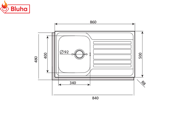 Chậu rửa bát Cata CDP-1 ALC phân phối chính hãng