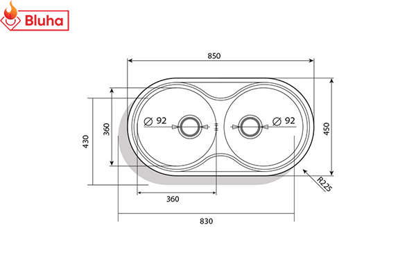 Chậu rửa bát Cata R-2 ALC phân phối chính hãng