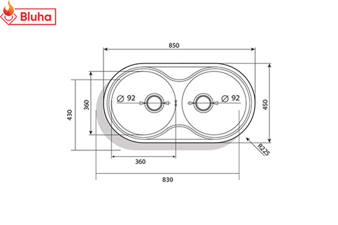Chậu rửa bát Cata R-2 ALC phân phối chính hãng
