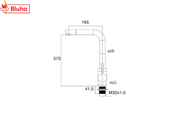 Vòi rửa bát Cata CSA ALC phân phối chính hãng