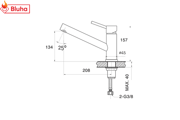 Vòi rửa bát Cata XBB ALC Phân phối chính hãng
