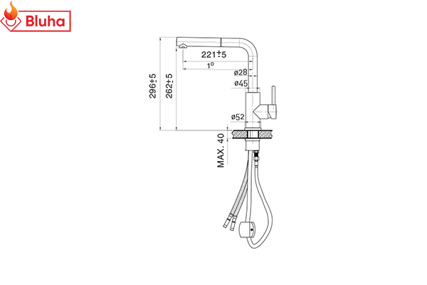 Vòi rửa bát Cata XSA ALC phân phối chính hãng