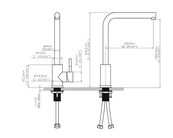 Vòi rửa bát Grob GF-304SR3/ 304SR3HM