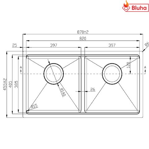 Chậu rửa bát Konox KN8745DUB