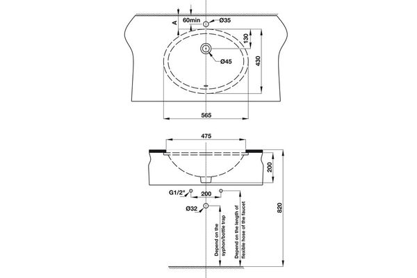 Lavabo âm bàn COMPACT Hafele 588.82.208