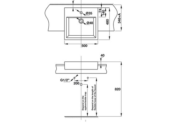 Lavabo bán âm REGAL Hafele 588.82.008