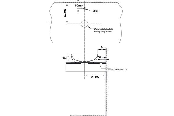 Lavabo đặt bàn Hafele SEINE 588.82.051