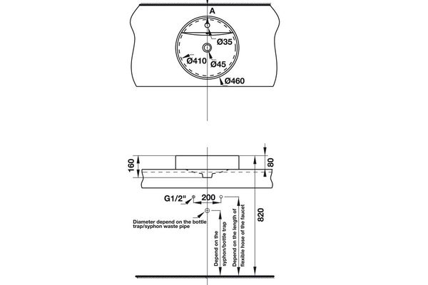 Lavabo vành nổi COMPACT Hafele 588.82.011