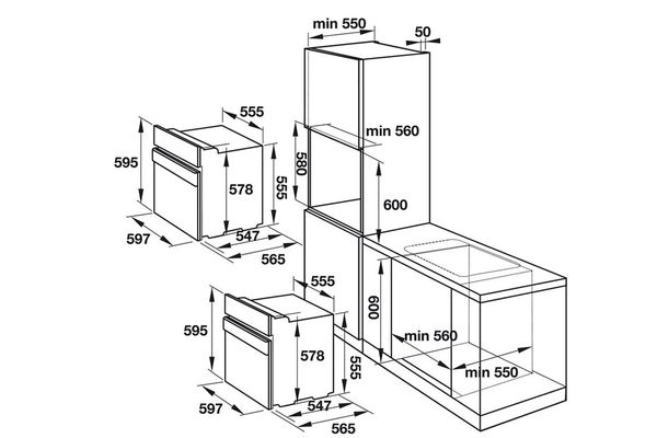 Lò nướng Hafele 535.00.280 âm tủ HO-KT60A