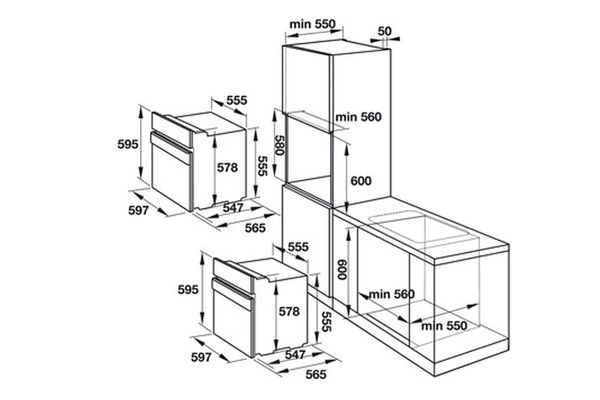 Lò nướng Hafele 535.00.300 âm tủ HO-T60A