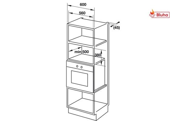 Lò vi sóng kết hợp nướng Hafele 535.34.000 âm tủ HM-B38A