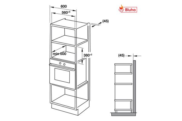 Lò vi sóng kết hợp nướng Hafele 538.31.200 HM-B38D