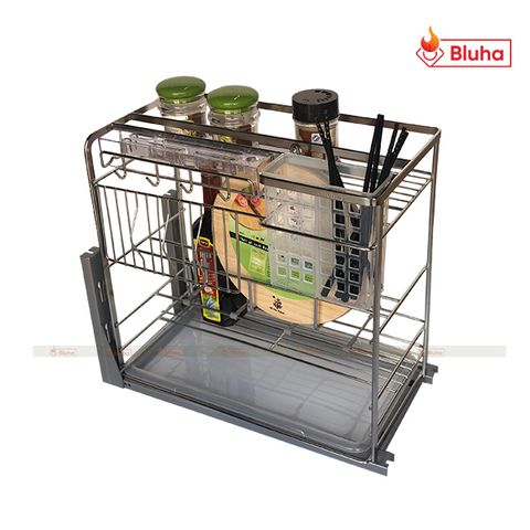 Bộ rổ dao thớt, chai lọ Cucina Hafele Sonata inox 304