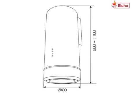 Máy hút mùi Faster FS 8006 treo độc lập