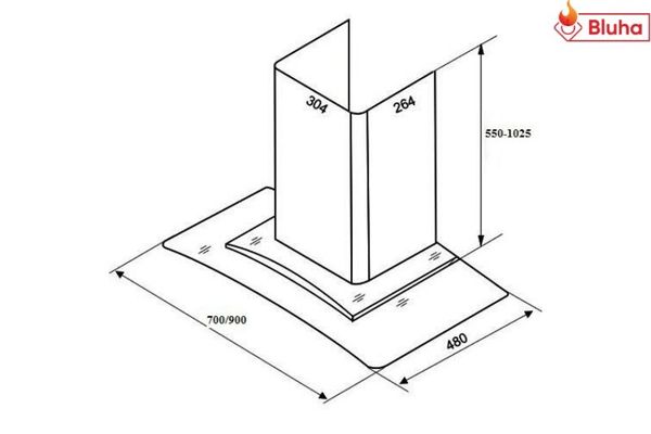 Máy hút mùi Faster FS EN91-70/90 gắn tường