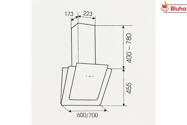 Máy hút mùi Faster FS 3689B-70 gắn tường