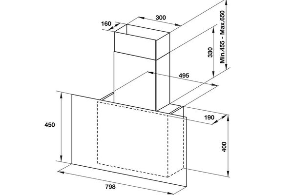 Máy hút mùi Hafele 533.86.018 HH-WVG80E