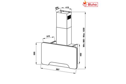 Máy hút mùi Hafele 533.80.203 HH-WVGS90A