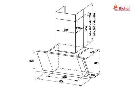 Máy hút mùi Hafele 533.86.003 HH-WVS90A