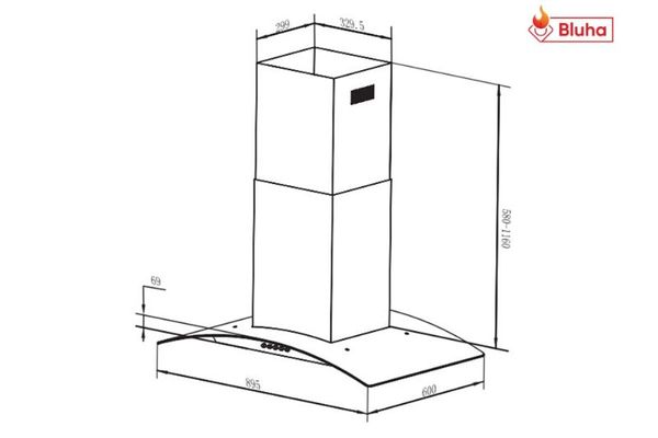 Máy hút mùi Faster ISLAND 6688 treo độc lập