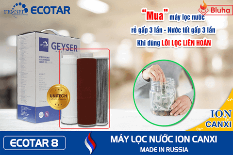 Máy lọc nước Geyser ECOTAR 8 ion canxi