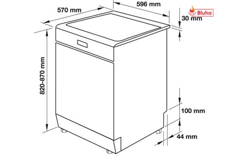 Máy rửa bát Hafele 533.23.200 độc lập HDW-F60C