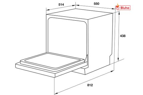 Máy rửa bát Hafele 539.20.600 để bàn HDW-T50B