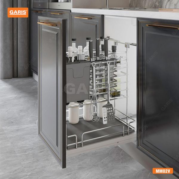 Phụ kiện tủ bếp Garis combo oval bóng gương 2021