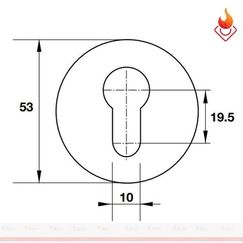 Nắp che ruột khoá Hafele màu đen 903.58.049