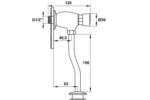 Nút nhấn xả bồn tiểu nam Hafele 588.79.980
