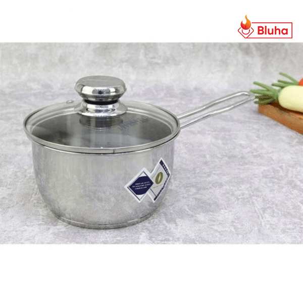 Quánh Fivestar Inox 430 3 đáy nắp kính 16cm