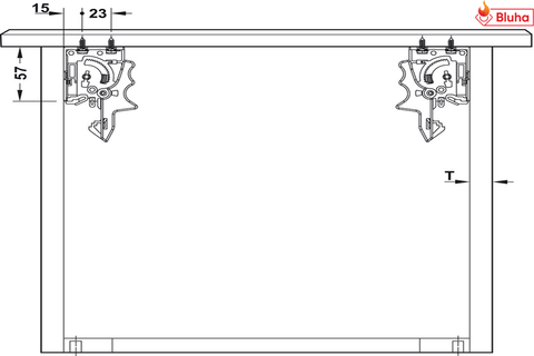 Ray âm Hafele 433.03.102 - 433.03.107 EPC Plus giảm chấn mở toàn phần