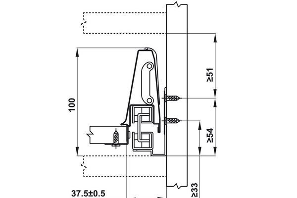 Ray hộp Hafele Alto chiều cao 84mm