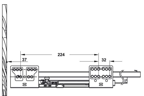 Ray hộp Hafele Alto chiều cao 84mm