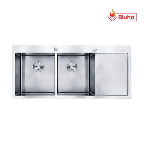 Chậu rửa bát ROSLERER RL01 - 10045 hai hố cân có bàn chờ