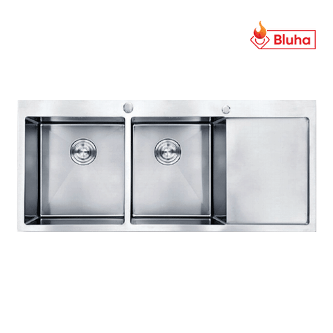 Chậu rửa bát ROSLERER RL04 - 10045 hai hố cân có bàn chờ