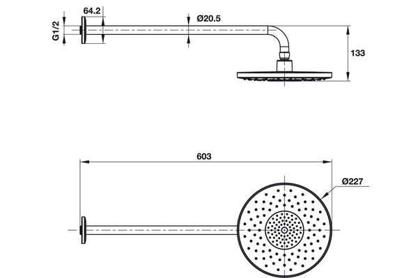 Sen đầu gắn tường AIRSENSE Hafele 485.60.618