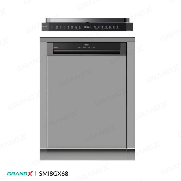 Máy rửa bát bán âm tủ GRANDX SMI8GX68