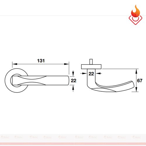 Tay nắm cửa phòng Hafele 903.78.164