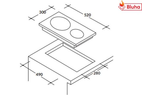 Bếp từ Rosieres MI1301 2 vùng nấu