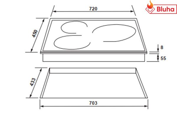 Bếp từ Rosieres PMI732N kết hợp điện